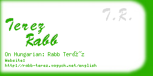 terez rabb business card